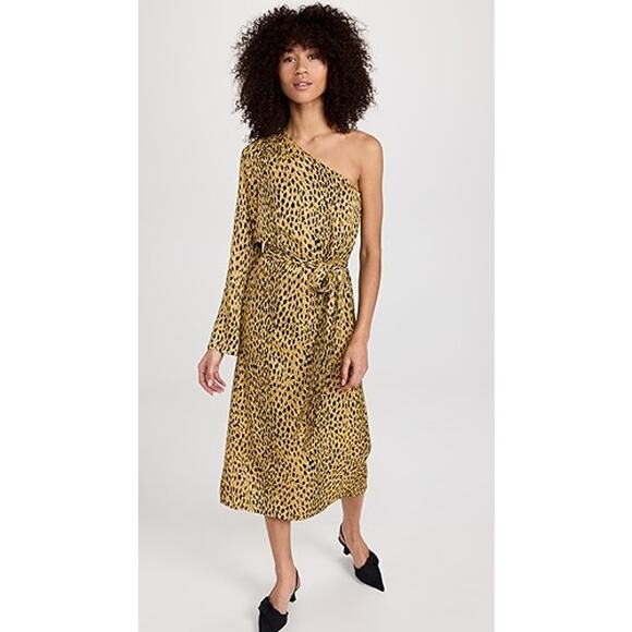 KITRI Amber Cheetah‎ Print One Shoulder Dress Size 2 New with Tags - Picture 3 of 9